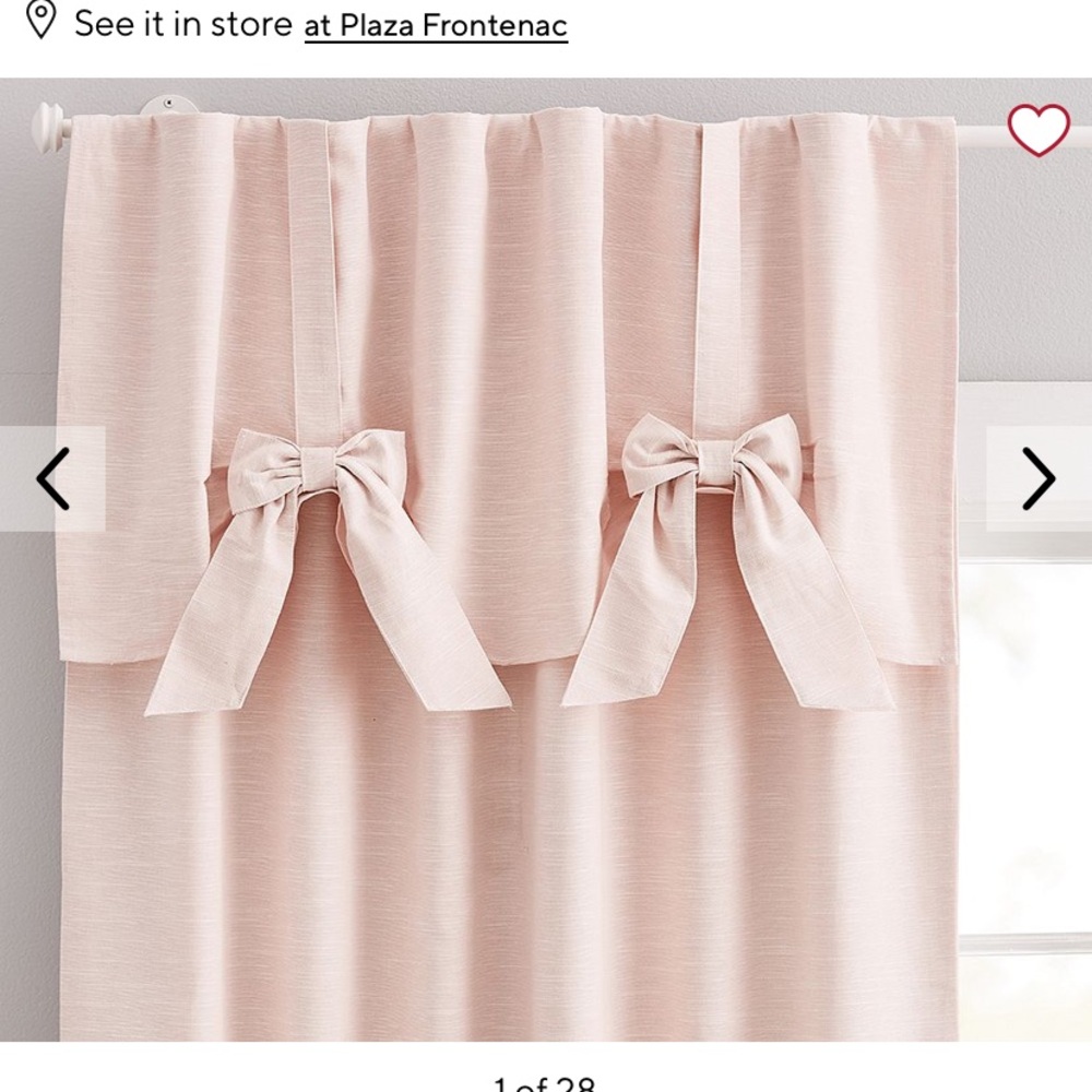 Elegant Pink Bow Curtain by [Brand]